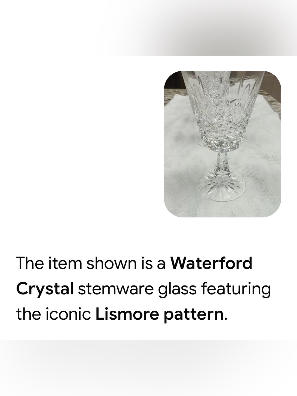 Waterford Vintage Crystal Wine Goblets Clear Crystal Stemware (Set of 4) - Picture 13 of 16